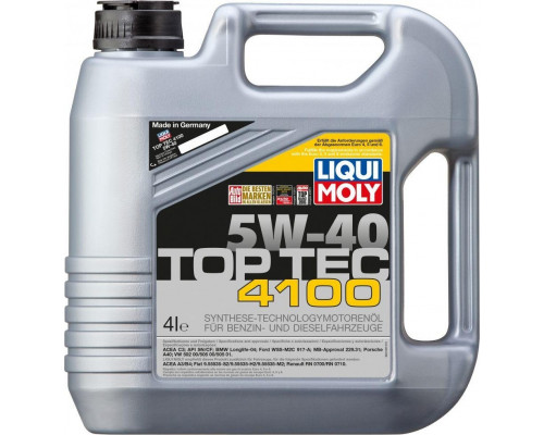 Масло моторное LIQUI MOLY SAE 5W40 Top Tec 4100 4 л 7547/2195 7547/2195