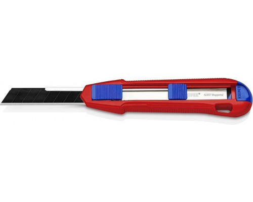 Нож универсальный KNIPEX CutiX 165 мм, с отламывающимися лезвиями 18 мм, 9010165BK