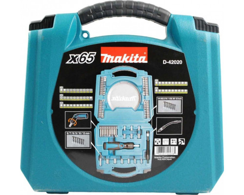 Набор оснастки универсальный MAKITA 65 предметов CIRCLE SERIES D-42020
