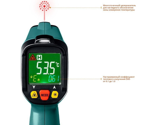 Пирометр KRAFTOOL TRM-550 инфракрасный, -50°С +550°С, 45705-550