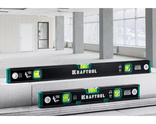 Уровень строительный KRAFTOOL 1000 мм магнитный с зеркальным глазком 34785-100