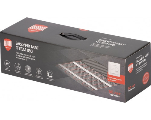 Мат нагревательный ROYAL THERMO EasyFix Mat RTEM 2-180-2,5 комплект с терморегулятором НС-1599100