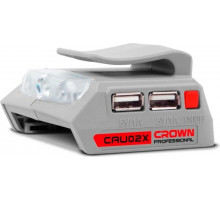 Адаптер для аккумуляторов Crown 20В Li-ion 2хUSB CAU02X