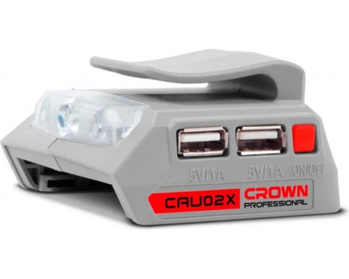 Адаптер для аккумуляторов Crown 20В Li-ion 2хUSB CAU02X