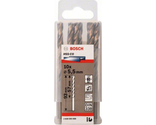 Сверло по металлу BOSCH кобальтовое 5.5 мм (уп10шт) 2608585888