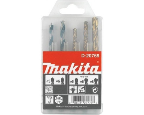 Набор сверл универсальных MAKITA D-20769 по дереву и металлу 1/4
