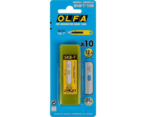 Лезвие для ножа Olfa OL-SKB-7/10B специальное, для SK-7, 12,5 мм, 10 шт