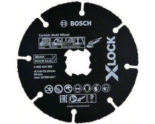 Твердосплавный диск универсальный X-LOCK BOSCH 115х22.2 мм Multi Wheel 2608619283