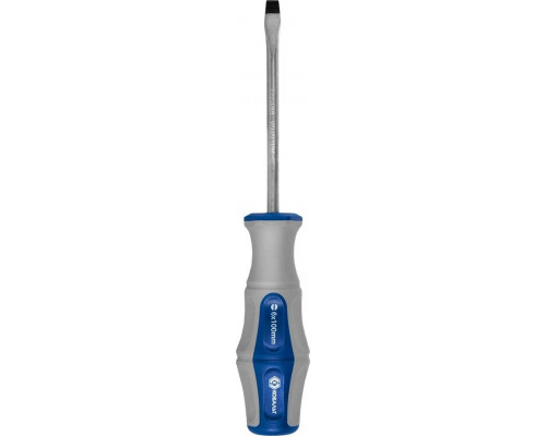 Отвертка шлицевая Кобальт 646-270 ultra grip sl 6,0х100 мм cr-v, двухкомпонентная ру