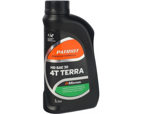 Масло для 4-тактных бензиновых двигателей PATRIOT G-Motion SAE 30 HD 4Т TERRA 1 л 850030400