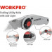 Нож складной WORKPRO WP211009 со сменными лезвиями и подсветкой
