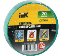 Изолента IEK ПВХ 0.13х15мм (рул. 20м) зел. UIZ-13-10-K06