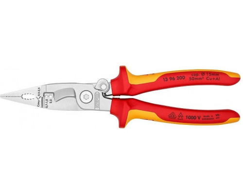 Клещи электромонтажные диэлектрические KNIPEX 1396200SB, 200 мм, 6-в-1