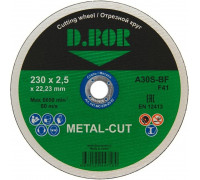 Отрезной круг по металлу D.BOR 230x2,5x22,2 мм A30S-BF, F41 METAL-CUT D-F41-MC-230-25-22