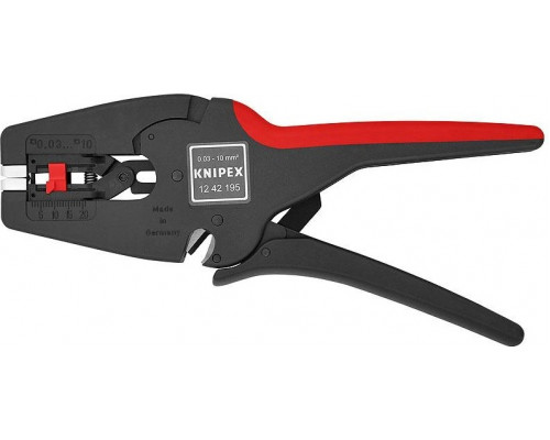 Съемник изоляции диэлектрический KNIPEX 1242195SB multistrip, 195 мм, рукоятки с зоной мягкого пласт KN-1242195SB
