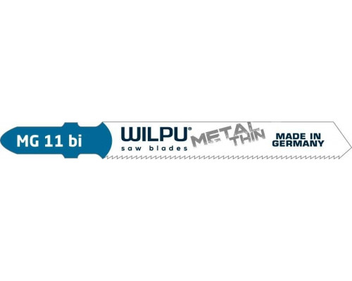 Пилки по металлу WILPU MG 11 bi для тонкой стали, нерж.ст. от 1,2 до 2мм 5шт/уп 255100005
