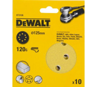 Круг шлифовальный на липучке DeWALT DT3105-QZ 125 мм, 8 отв. G120 (10шт)