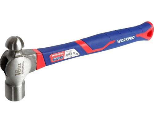 Молоток слесарный WORKPRO WP241030 с круглым бойком 675гр