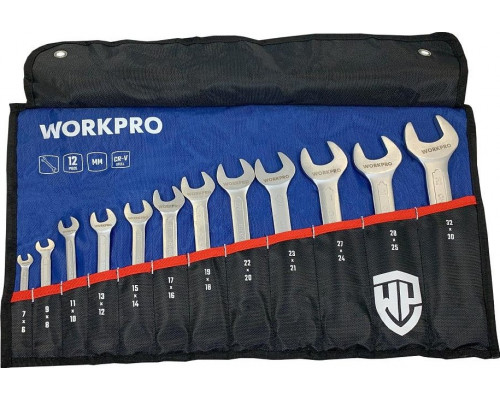 Набор рожковых ключей WORKPRO WP202507 двусторонние 12 шт. (6-32 мм)