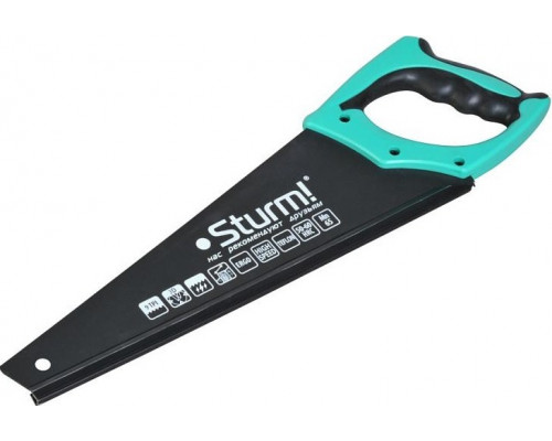 Ножовка по дереву Sturm 1060-64-400 400мм, тефлоновое покрытие, 9tpi, 3d зуб