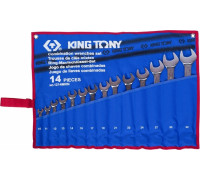 Набор комбинированных ключей KING TONY 1214MRN 10-32 мм, чехол из теторона, 14 пр.