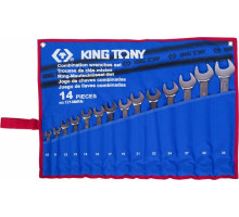 Набор комбинированных ключей KING TONY 1214MRN 10-32 мм, чехол из теторона, 14 пр.