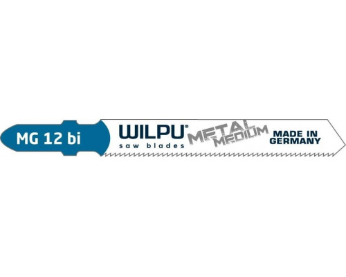 Пилки по металлу WILPU MG 12 bi для стали, нерж.стали, алюминия от 2,5 до 6мм 5шт/ 265100005