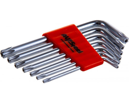 Набор ключей TORX AV Steel AV-367307 с отверстием TH10-TH40, 7 предметов