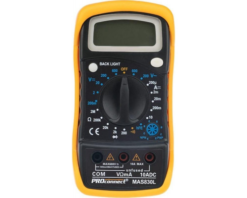Мультиметр цифровой Proconnect MAS830L портативный 13-3021