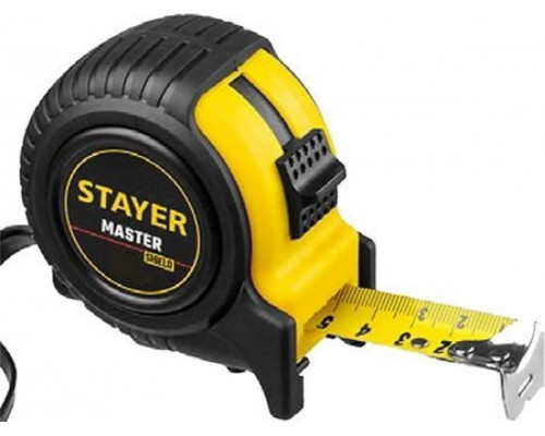 Рулетка STAYER MASTER 3м / 16мм в ударостойком обрезиненном корпусе 34025-03_z01