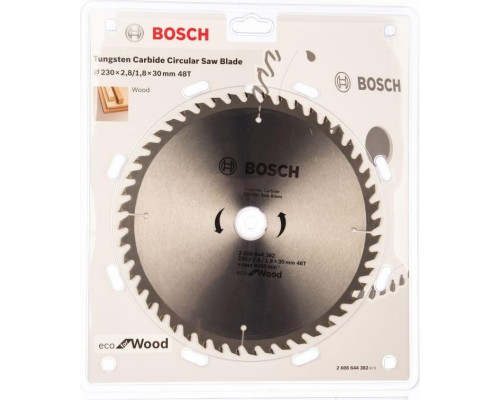 Пильный диск по дереву BOSCH ECO WOOD 230x30-48T 2608644382