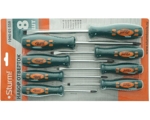 Набор отверток Sturm 1040-01-SS8 8 шт, crv