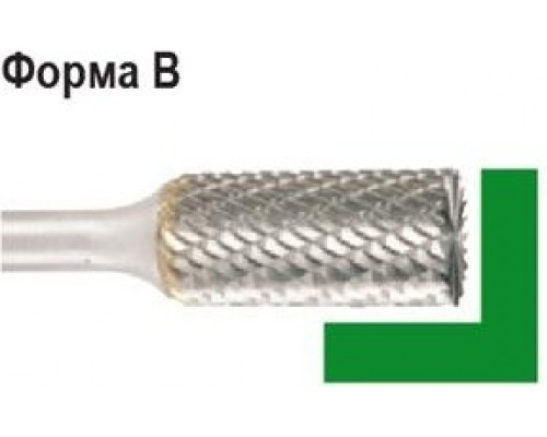 Бор-фреза по металлу D.BOR форма В цилиндр с торцовыми зубьями 9,6*19,0/64,0 хв. 6 мм 9f-11096k02d W-040-9F-11096K02D