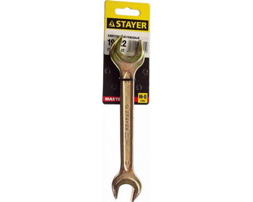 Ключ рожковый STAYER MASTER гаечный 19x22 мм, 27038-19-22