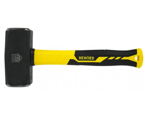 Кувалда BERGER BG1517 кованая 1500 г.273 мм, фиберглассовая рукоятка