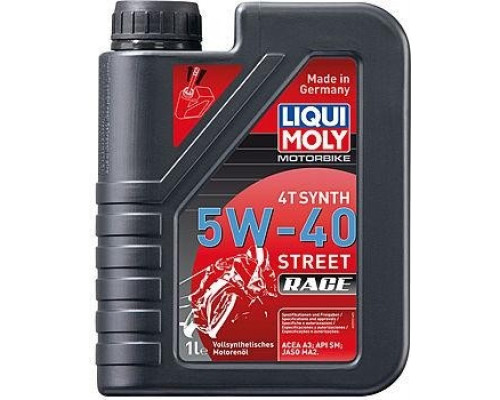 Масло для мотоциклов LIQUI MOLY SAE 5W40 Motorbike 4T Synth Street Race 1 л 2592 синтетическое 2592