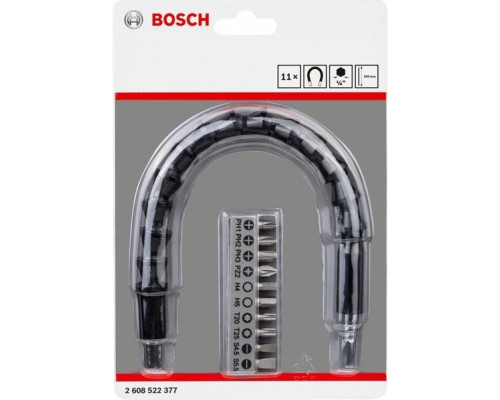 Набор бит BOSCH и гибкий пластиковый адаптер 11 предметов 300 мм 2608522377