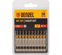 Набор бит Denzel PH2х50 сталь s2, шестигранный профиль, 10 шт. 11649