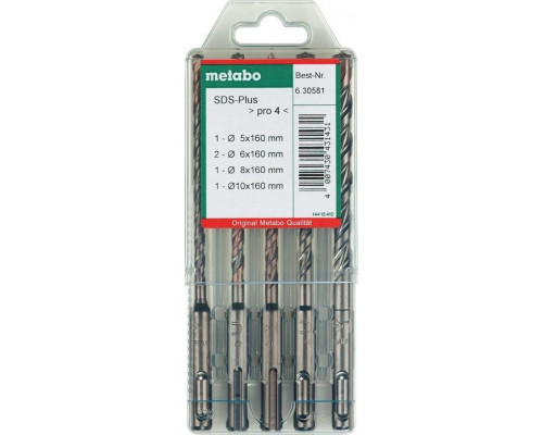 Набор буров SDS-plus METABO 5-6-6-8-10 мм (5 шт.) 630581000