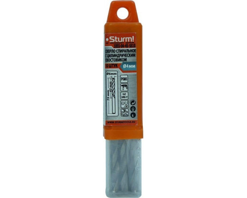 Сверло по металлу Sturm 1055-04-4S-SS10 4,0х75 мм, 10 шт.