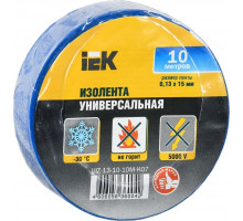 Изолента IEK ПВХ 0.13х15мм (рул. 10м) син. UIZ-13-10-10M-K07