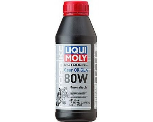 Масло трансмиссионное для мотоциклов LIQUI MOLY 80W Motorbike Gear Oil 0,5 л 1617 минеральное 1617