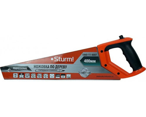 Ножовка по дереву Sturm 1060-11-4007 с карандашом, 400мм, каленый 3d зуб