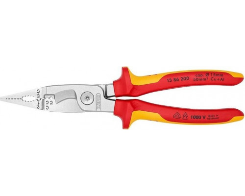 Клещи электромонтажные диэлектрические KNIPEX 1386200SB 200 мм KN-1386200SB