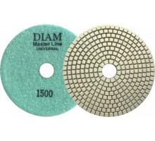 Алмазная тарелка на липучке DIAM АГШК 100*2,5 №1500 Master Line Universal (сухая/мокрая) 000628
