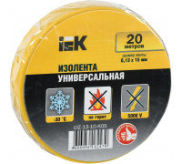 Изолента IEK ПВХ 0.13х15мм (рул. 20м) желт. UIZ-13-10-K05