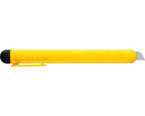Нож для строительных работ STAYER MASTER QUICK-9 из АБС-пластика, сегментные лезвия 9 мм