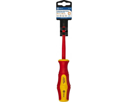 Отвертка крестовая диэлектрическая Кобальт 646-508 ultra grip ph-2х100 мм cr-v, двухкомпонентная руко