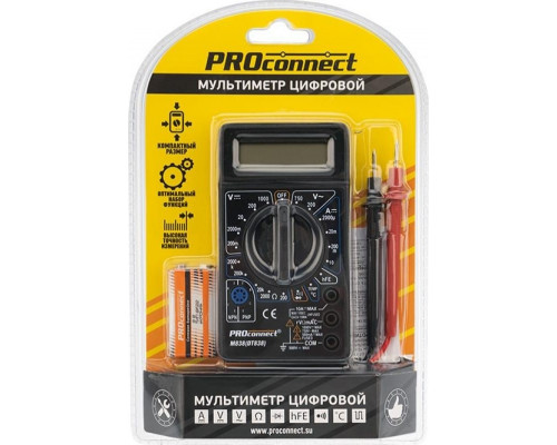 Мультиметр цифровой Proconnect M838 портативный 13-3013