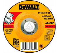 Диск шлифовальный по металлу DeWALT 115х6x22.2 мм тип 27 A24RBF DT42220Z-QZ DT42220Z-QZ